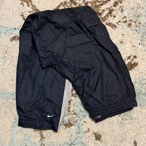 Vintage Nike Track Pants Fleece Lined Size Large Black/Gray Y2K